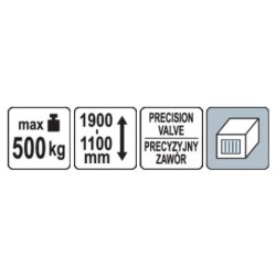 PODNOŚNIK SKRZYNI BIEGÓW 500KG YATO KOBYŁKA