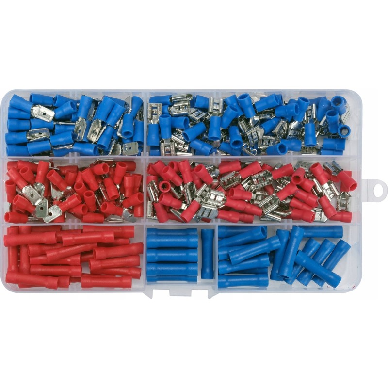 ZESTAW ZŁĄCZY ELEKTRYCZNYCH 250 SZT 6.4 MM RUROWE