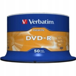VERBATIM DVD-R 4,7GB 16x cake 50 sztuk DataLife