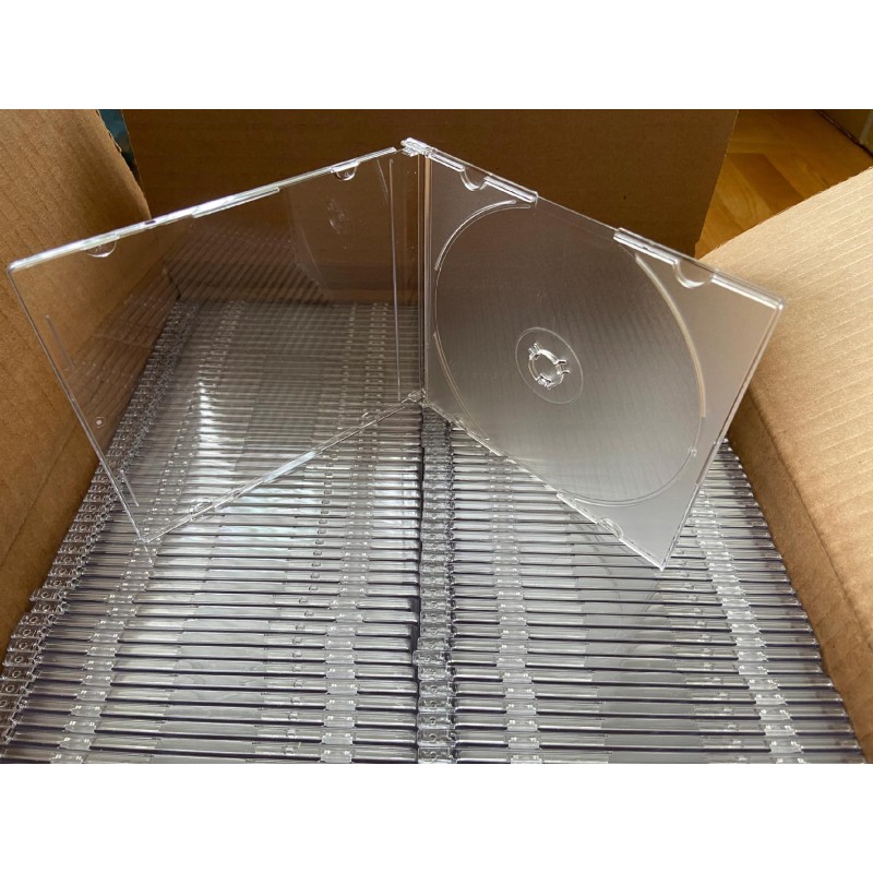 Pudełka CD SONY slim clear 100 sztuk BEZBARWNE
