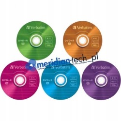 VERBATIM DVD+R 4,7GB 16x cake 25 sztuk Kolorowe!!!