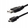 KABEL USB AM/MINI, 0,25M, CZARNY