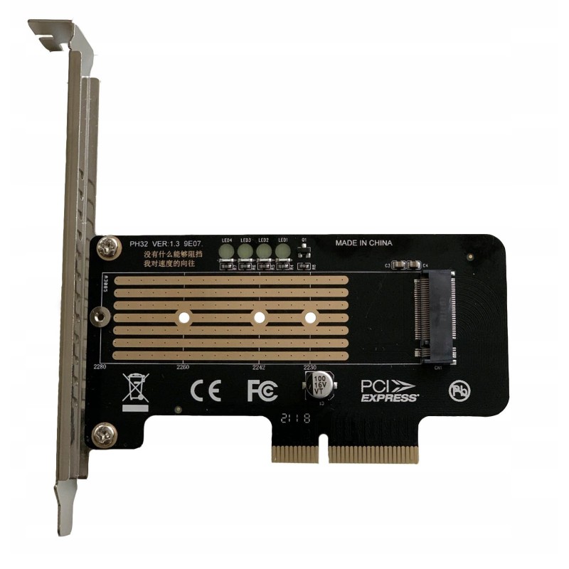 Adapter Konwerter PCI-E x4 do dysku SSD M.2 NVMe