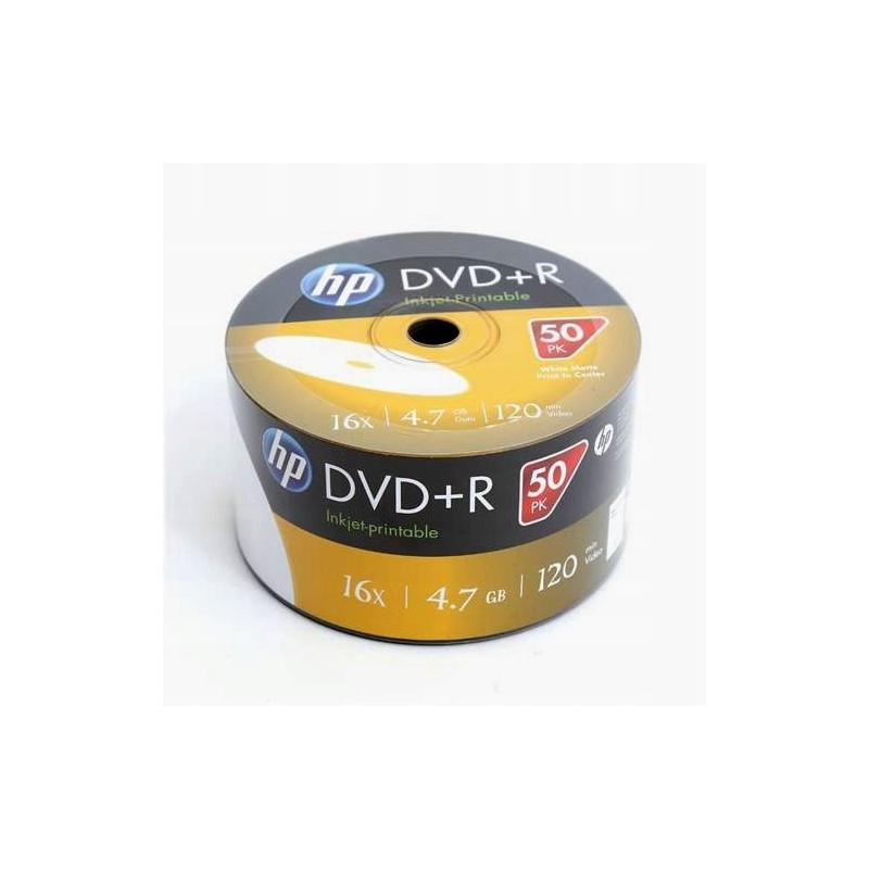 Markowe Płyty HP DVD+R 4,7GB 16x printable 100szt