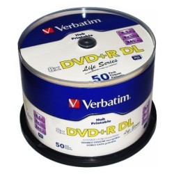 VERBATIM DVD+R DL Printable 8,5GB 8x cake 50 sztuk