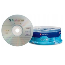 Płyty CD VERBATIM CD-R 700MB 52x cake 25 sztuk