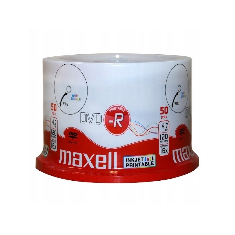 MAXELL DVD-R Fullface Photo Printable cake 50szt