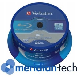 Płyty VERBATIM BD-R 25GB DataLife cake 25 43837