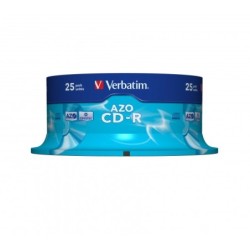 VERBATIM CD-R 700MB 80min cake 25szt AZO Crystal!!