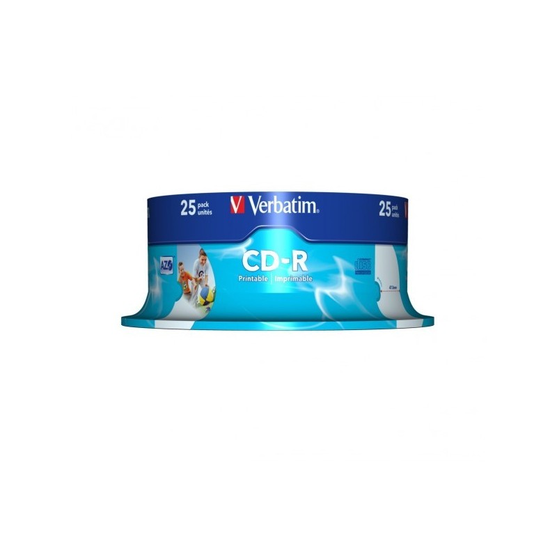 PŁYTY CD-R VERBATIM 700MB AZO PRINTABLE CAKE 25szt
