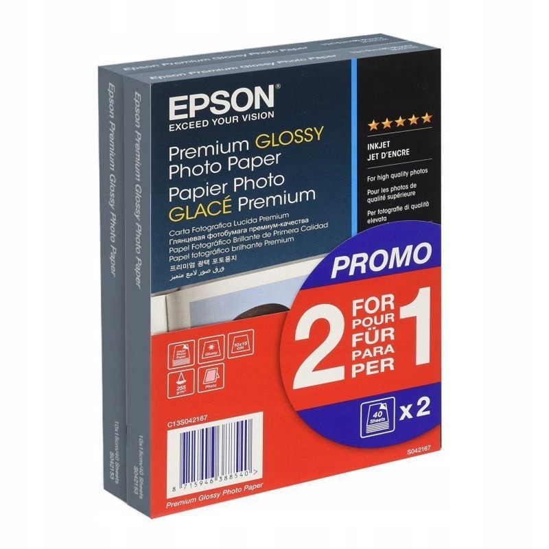 Papier Epson Premium Photo 10x15 80 szt PROMOCJA !