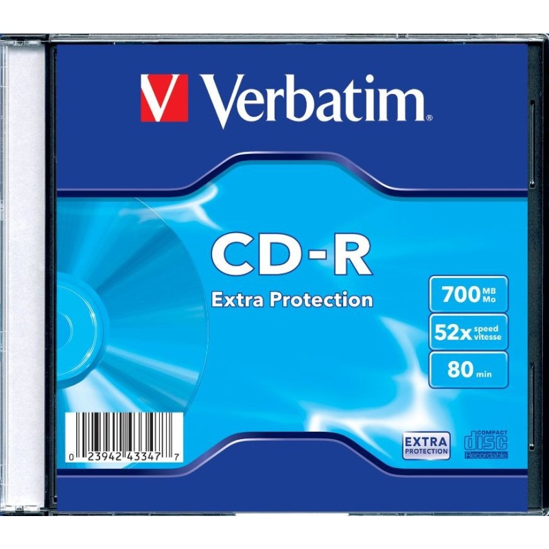 VERBATIM CD-R 700MB 80min slim case 10 w pudełku!