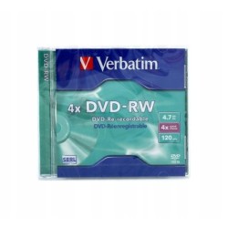 VERBATIM DVD-RW 4,7GB 4x 1 sztuka jewel case SERL