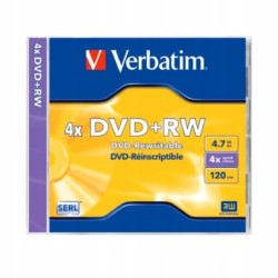 VERBATIM DVD+RW 4,7GB 4X...