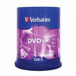 Płyta VERBATIM DVD+R 4,7GB 16x 1 sztuka w kopercie