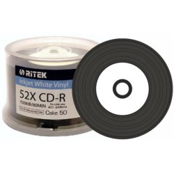 Ritek CD-R Vinyl Printable Czarny Nośnik 50 sztuk