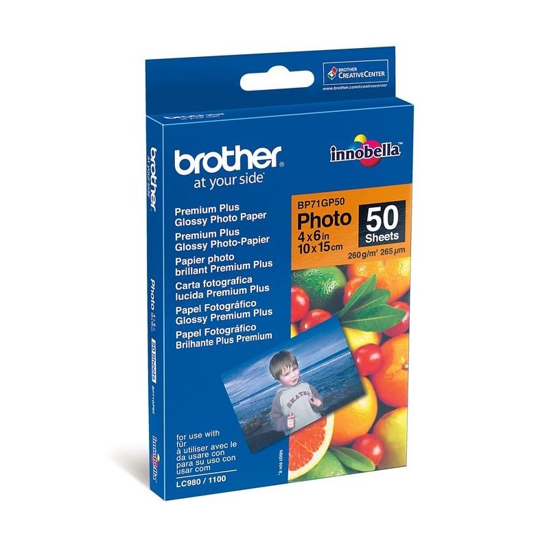 Papier BROTHER Glossy Photo 10x15cm 260g 50 ark