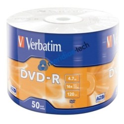 Płyty VERBATIM DVD-R 4,7GB 16x 100szt srebrne AZO