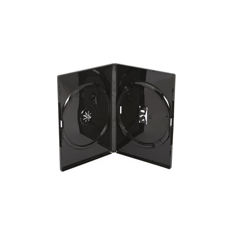 Pudełka AMARAY CZARNE na 2 x DVD 10 sztuk 14mm