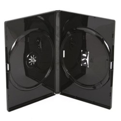 Pudełka AMARAY CZARNE na 2 x DVD 10 sztuk 14mm