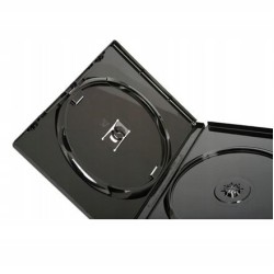 Pudełka AMARAY CZARNE na 2 x DVD 10 sztuk 14mm