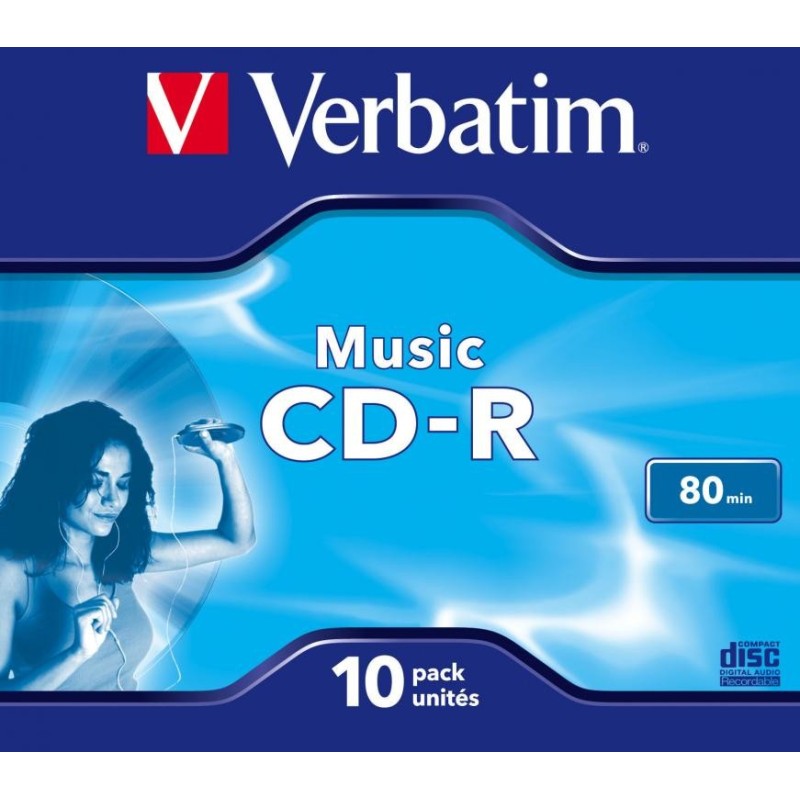VERBATIM CD-R 700MB 52X AUDIO MUSIC PRO 1szt box!