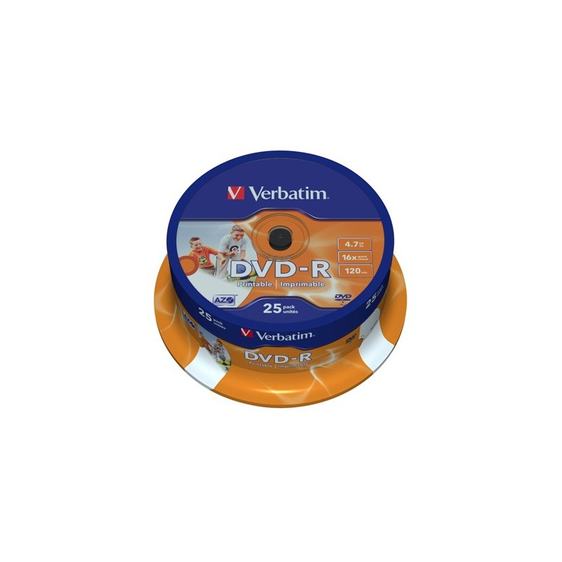 VERBATIM DVD-R PRINTABLE cake 25 sztuk DO NADRUKU