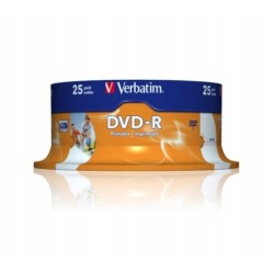 VERBATIM DVD-R PRINTABLE cake 25 sztuk DO NADRUKU