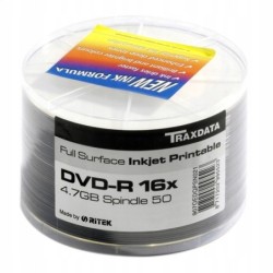 Płyty TRAXDATA DVD-R X16 do nadruku printable 50