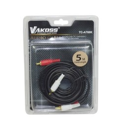 Kabel audio CINCH 2x RCA M- 2x RCA M 5m Vakoss